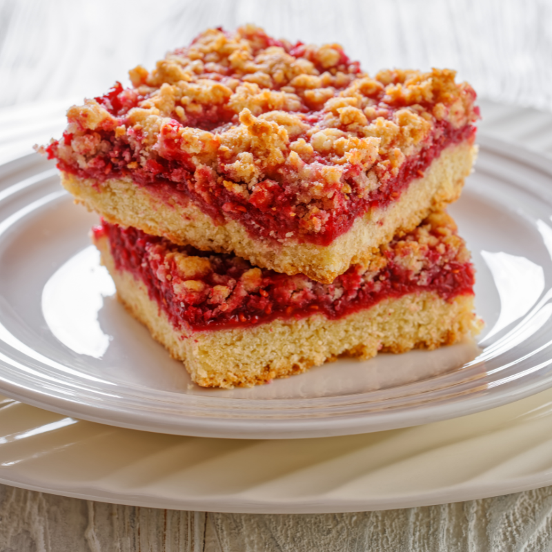 Lemon Curd & Strawberry Jam Swirl Bars