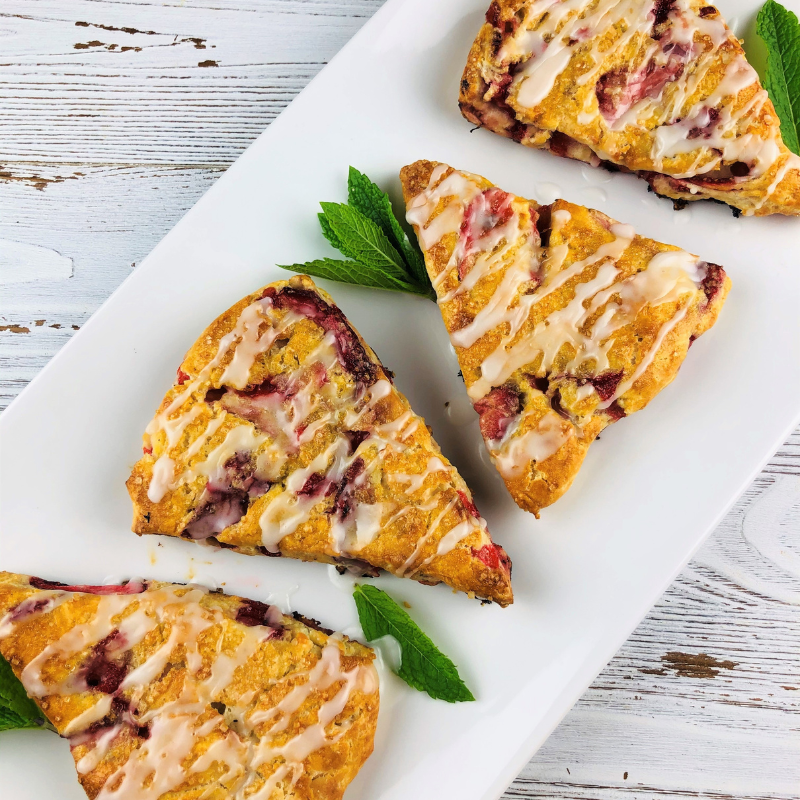 Cranberry Scones with tiptree orange Marmalade Glaze
