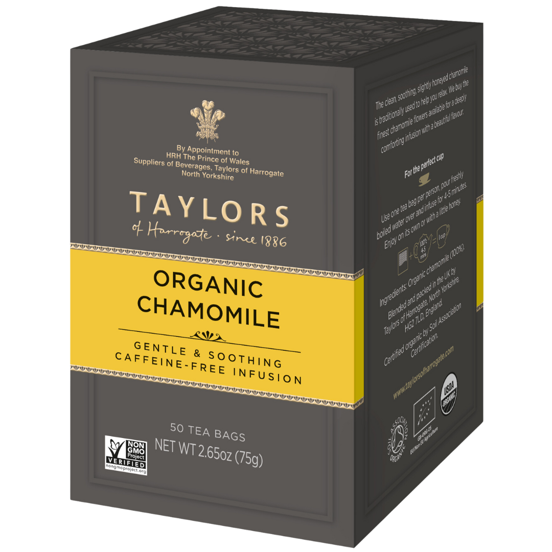 Taylors of Harrogate Organic Chamomile Herbal Tea, 50 Teabags