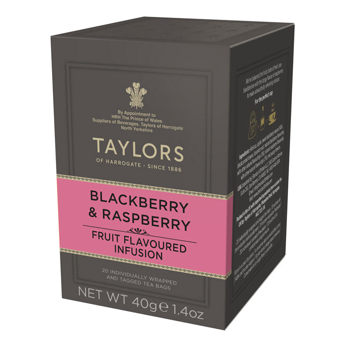 Taylors of Harrogate Blackberry & Raspberry Herbal Tea, 20 Teabags