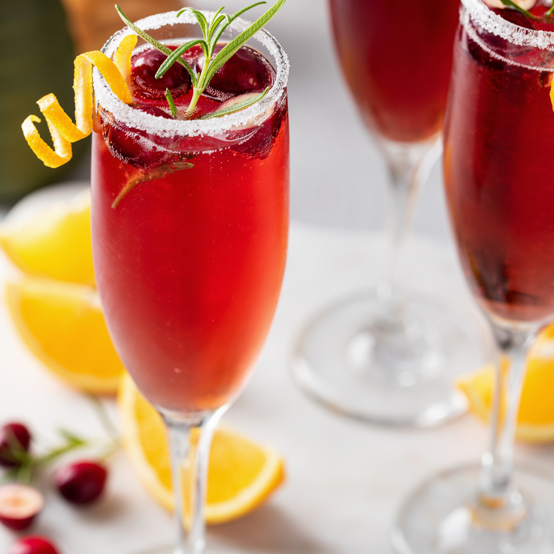 Tiptree Cranberry Champagne Cocktail