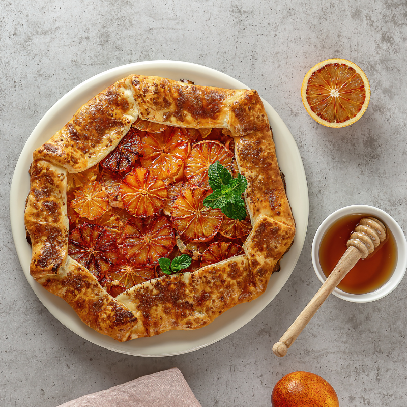 Orange Galette with Tiptree Orange Marmalade & Fresh Orange Slices