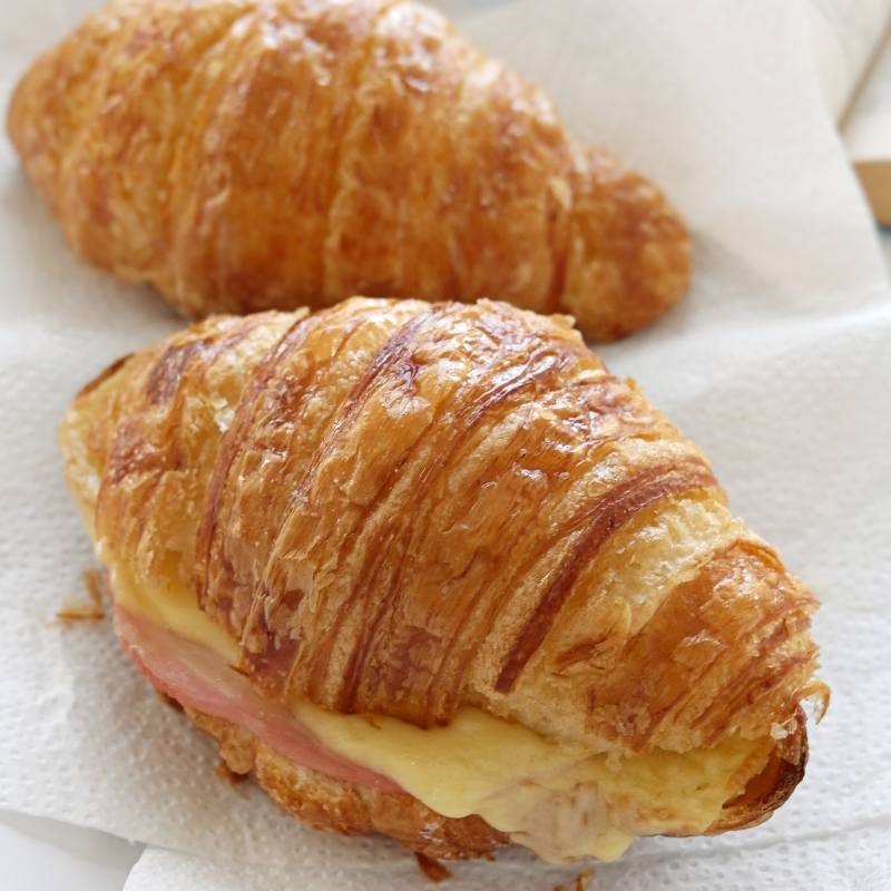 Savory Ham & Cheese Croissant with Tiptree Apricot Preserve Glaze