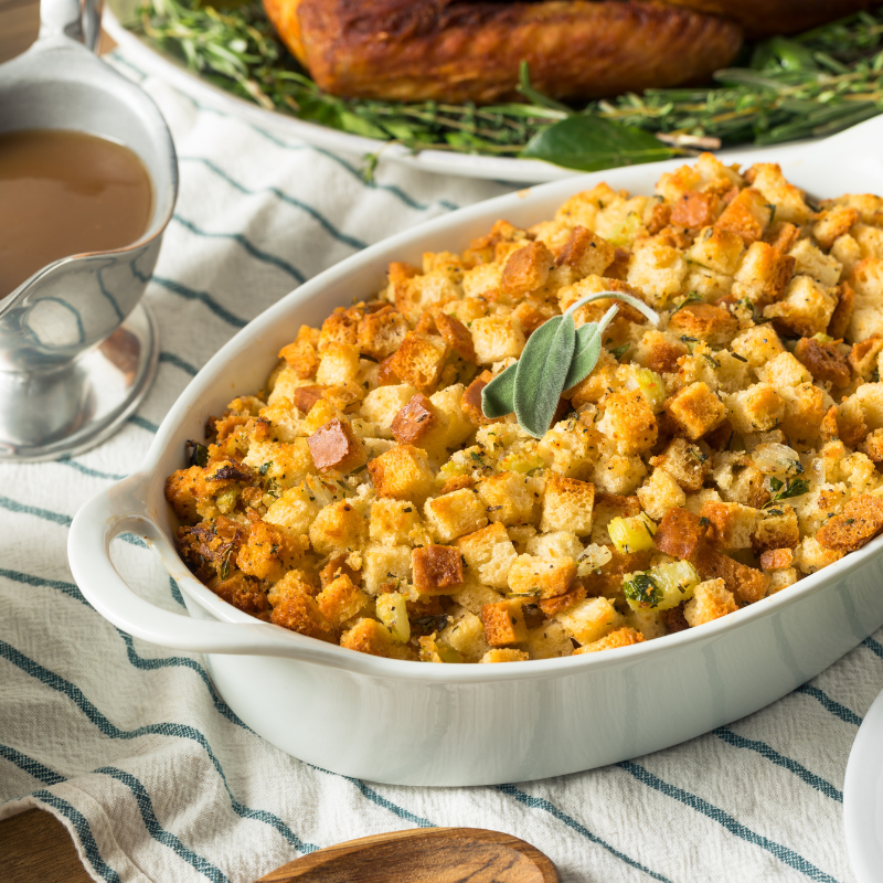 Fig & Walnut Stuffing with Tiptree Green Fig Preserve