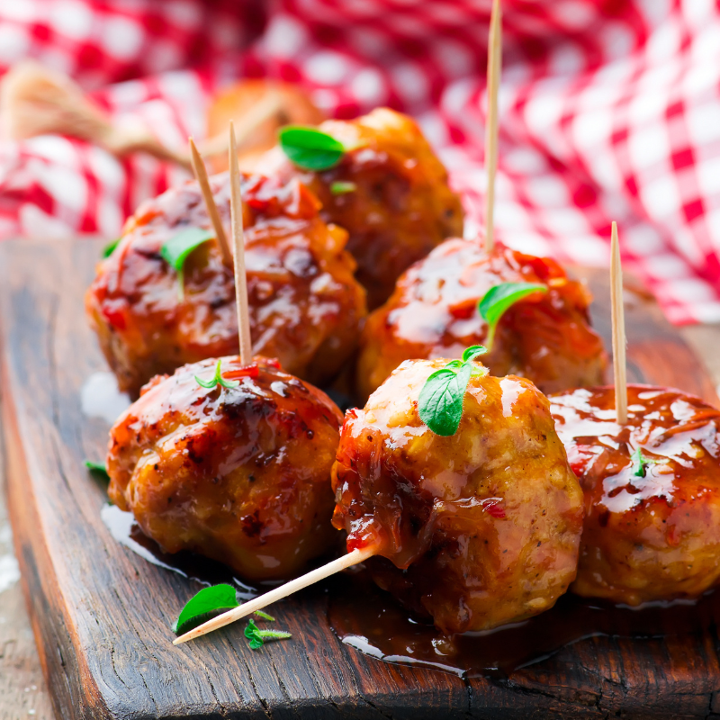 Tiptree Red Currant Glazed Meatballs