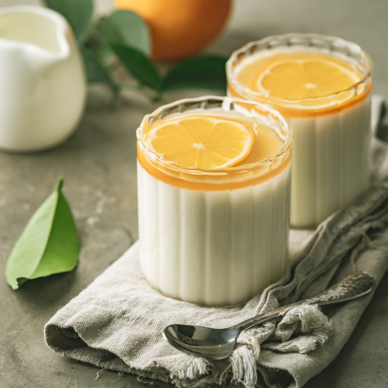 Lemon Panna Cotta using Tiptree Lemon Marmalade