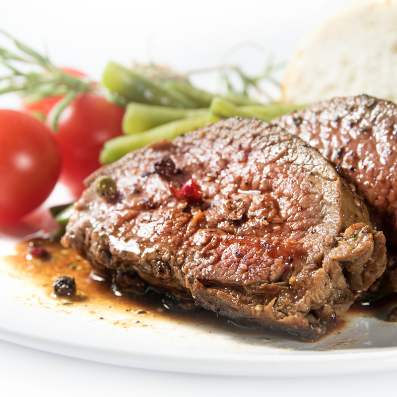 Lamb Steaks with Red Currant Glaze using Tiptree Red Currant Jelly