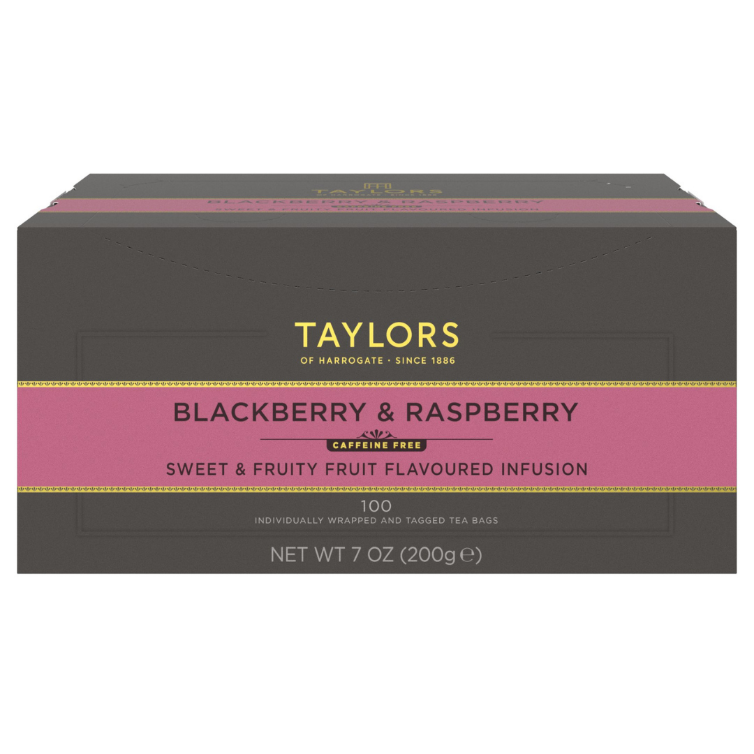 Taylors of Harrogate Blackberry & Raspberry Herbal Tea, 100 Count