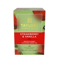 Taylors of Harrogate Strawberry & Vanilla Green Tea, 20 Count (Pack of 1)