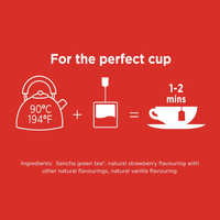 Taylors of Harrogate Strawberry & Vanilla Green Tea, 20 Count (Pack of 1)