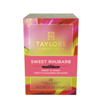 Taylors of Harrogate Sweet Rhubarb Infusion, 20 Count