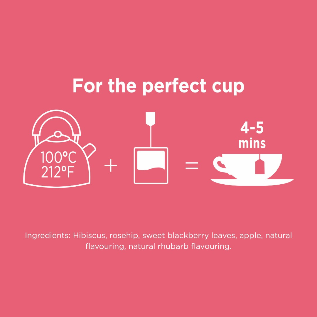 Taylors of Harrogate Sweet Rhubarb Infusion, 20 Count