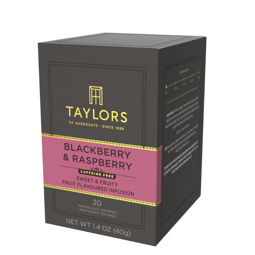 Taylors of Harrogate Blackberry & Raspberry Herbal Tea, 20 Count
