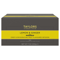 Taylors of Harrogate Lemon & Ginger Herbal Tea, 100 Count