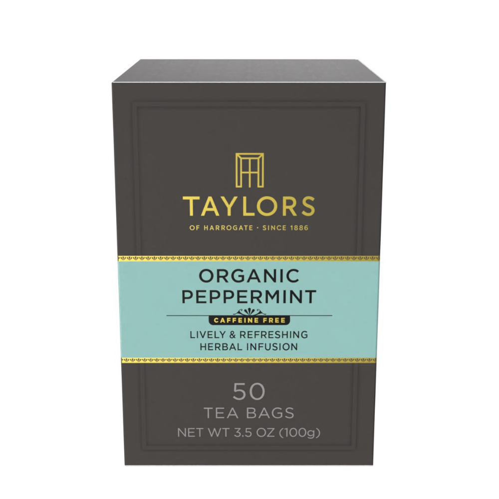 Taylors of Harrogate Organic Peppermint Herbal Tea, 50 Count