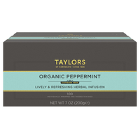 Taylors of Harrogate Organic Peppermint Herbal Tea, 100 Count