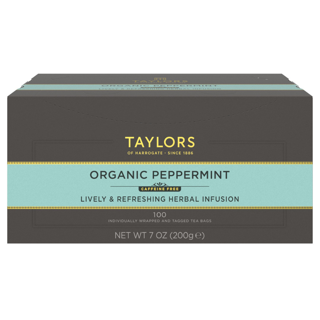 Taylors of Harrogate Organic Peppermint Herbal Tea, 100 Count