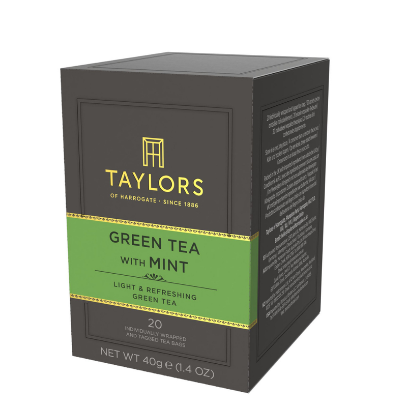 Taylors of Harrogate Green Tea with Mint Tea, 20 Count – British Brands