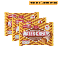 Milk Chocolate Wafer Cream Pack of 4 (Pack of 3 - 12 Bars Total)