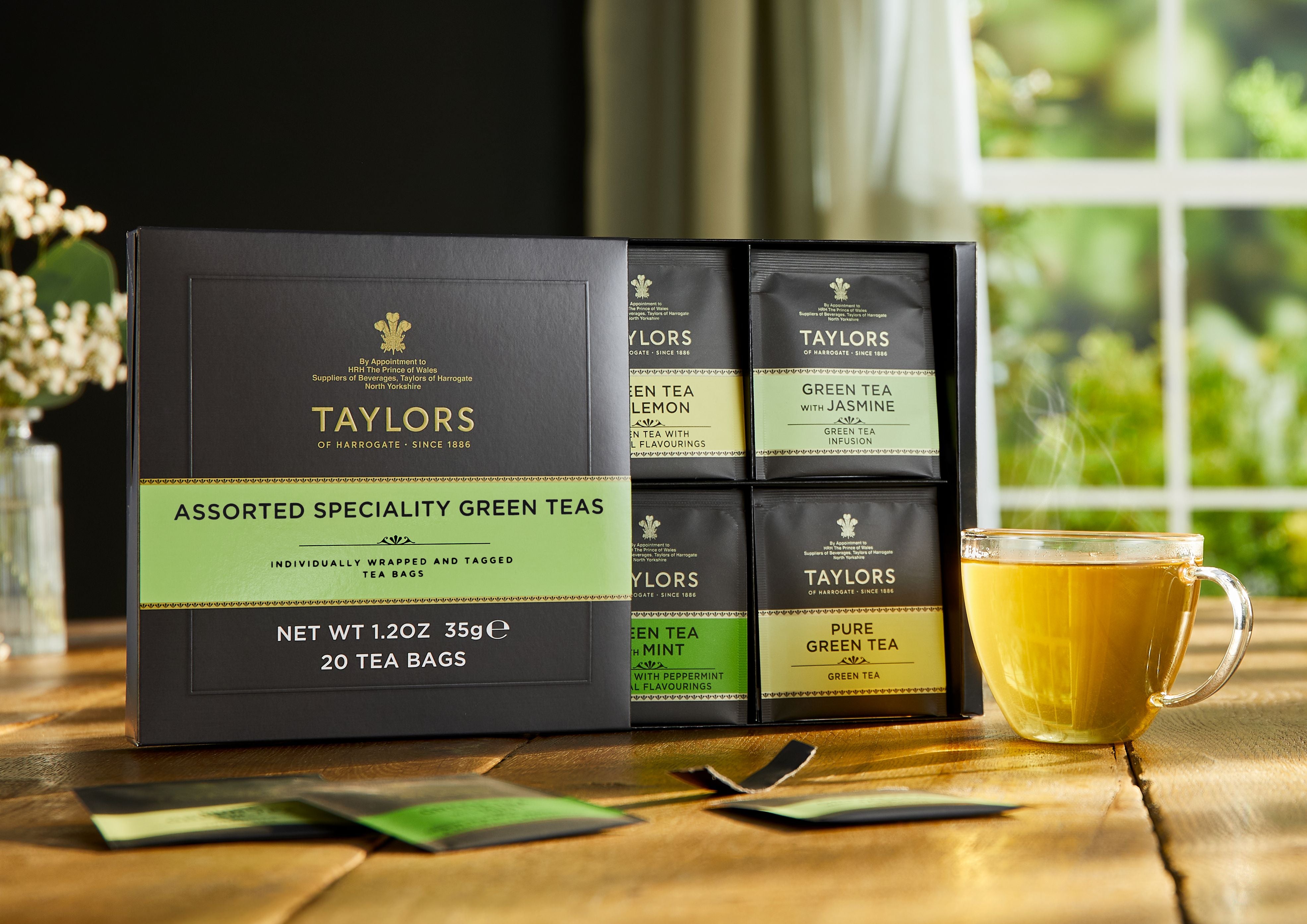 Taylors of Harrogate Assorted Green Teas, 20 Count – British Brands