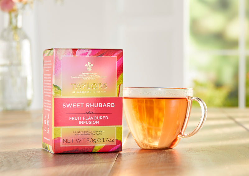 Sweet Infusion Taylors of Harrogate Sweet Rhubarb Infusion, 20 Teabags – Brands of Britain