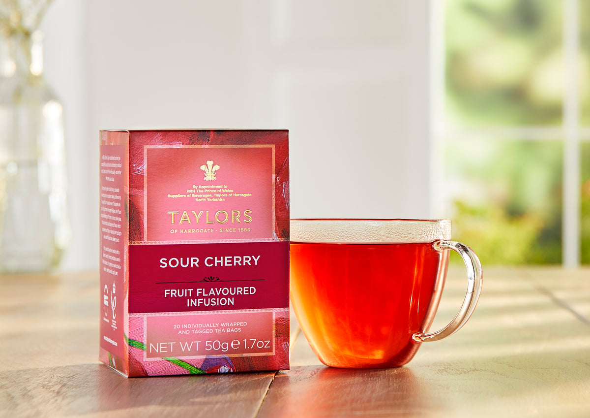 Chephyr Tea Taylors of Harrogate Sour Cherry Infusion, 20 Teabags – Brands of Britain